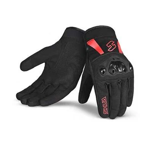 Guantes de verano Shua Shot, guantes de moto de turismo, color negro y rojo - Imagen 1 de 15