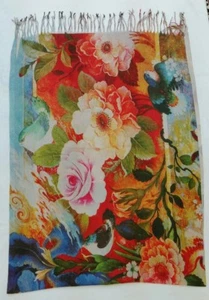 Radin Rugs. Persian Traditional Women's Cotton Scarf, Multi, 58 x 173 cm - Picture 1 of 1