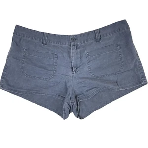 Free People Linen Blend Shorts Junior's Size 11 (Women's M) Blue Basic Normcore - Picture 1 of 13