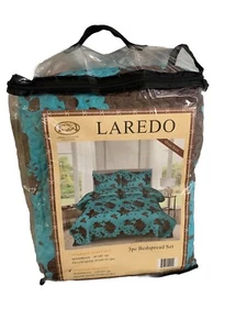 Brand New Cow Print Comforter Blue And Black Bedding Set King Size - Picture 1 of 2
