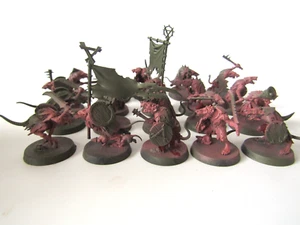 A13 WARHAMMER AOS SKAVEN ARMY - CLANRATS X 20 BASE COATED PLASTIC MODELS - Picture 1 of 4
