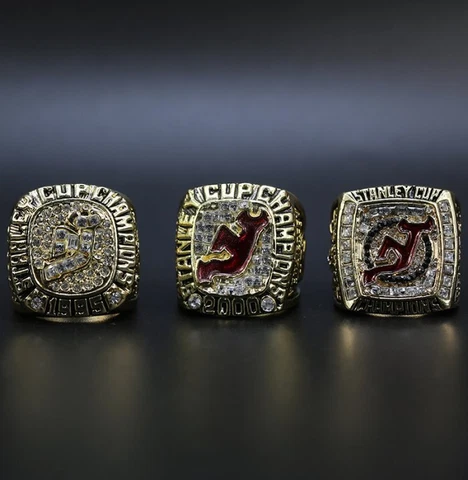 Set 3 Rings New Jersey Devils Stanley Cup Championship Collectors Ring Souvenir Cover