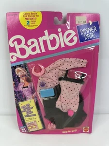 Vintage 1989 Barbie 9161 Dinner Date Clothing Set Pink & Black HTF - Picture 1 of 3