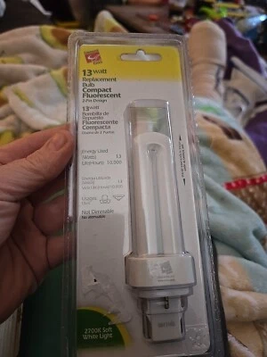 New Commercial Electric 13 Watt Replacement Bulb Compact Fluorescent 2Pin Design - Image 1 of 4