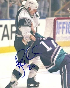 Signed  8x10 RICK TOCCHET Los Angeles Kings Photo - COA - Picture 1 of 1