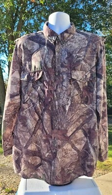 True Timber Camo Men's Long Sleeve Button Up Hunting Shirt- XXL. Perfect Shape - Image 1 of 4