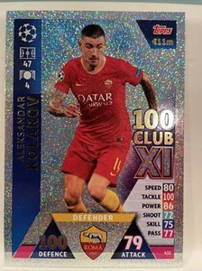 Aleksandar Kolarov 100 Club Foil 431 Match Attax 2018 2019 AS Roma NM Topps - Picture 1 of 5