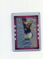 2018 Leaf Perfect Game All-American Metal Pink Flag Etch Wave Wes Scott Auto 5/6