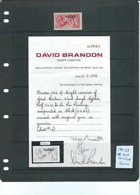 NAURU 1916-23 SEAHORSE overprints top 2 values (Scott 14-15 w/certs) VF MLH zy10 Foto 1 de 4