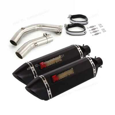 Tubo silenciador trasero de doble salida para Yamaha YZF R1 2009-2014 Foto 1 de 4