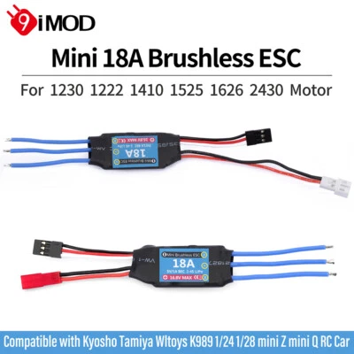 RC 18A Brushless ESC 2S für Kyosho Tamiya Wltoys K989 1/24 1/28 mini Z RC Car - Bild 1 von 4