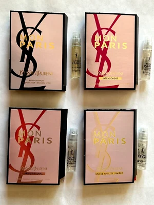 Lot of 4 x YSL Collection Sample Set Mon Paris EDP, Floral, Lumiere, Intensement - Image 1 of 4