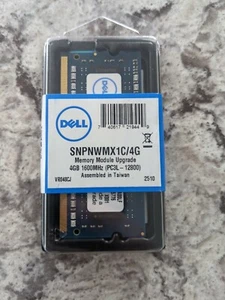 New Sealed Genuine Dell Memory RAM - SNPNWMX1C/4G - 4GB 1600MHz (PC3L-12800) - Picture 1 of 1