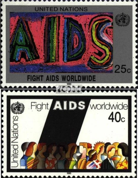 Naciones Unidas - nuevo York 598-599 sobres primer día 1990 sida-lucha - Imagen 1 de 1