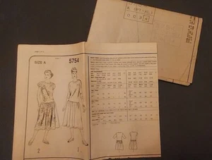 Vintage Misses locker sitzendes Pulloverkleid Muster #5754 Größe A New Old Stock - Bild 1 von 1