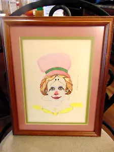 Vintage Clown Watercolor Painting Bill Conner Framed ‘89 - Picture 1 of 5