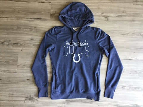 Indianapolis Colts 47 Forward Brand Hoodie Women’s Size L Long Sleeve Blue Cover
