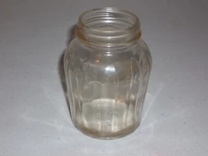 Vintage 4" {French's?} MUSTARD JAR No Lid Paneled Sides Glass Jar HAZEL ATLAS - Picture 1 of 5