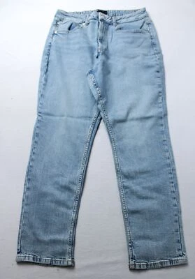 Pantalones de mezclilla para mujer ASOS Design reloj de arena calce ajustado cómodos mamá AP2 azul medio talla: 34 Foto 1 de 4