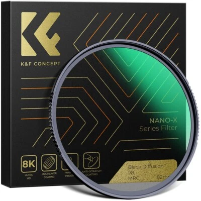 K&F Concept 86mm 1/8Diffusion Filter Ring Black Pro Mist Filter Multi Coated - Image 1 of 4