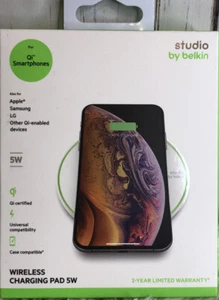 Belkin Studio 5W Wireless Charging Pad For Qi Smartphones Qi Certified - Picture 1 of 2