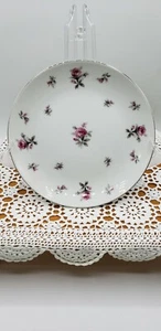 Vintage 6.5" (6 1/2") Glass Round Dessert Plates Rose Chintz By Meito Japan - Bild 1 von 12