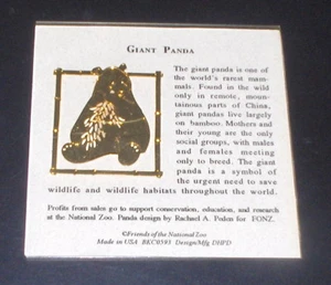 National Zoo / Rachael Peden "Giant Panda" w/ Bamboo Bookmark NIP - Picture 1 of 2