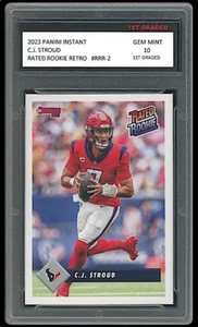 C.J. Stroud 2023 Panini Instant 1st Graded 10 Rated Retro Rookie Card Texans CJ - Bild 1 von 1