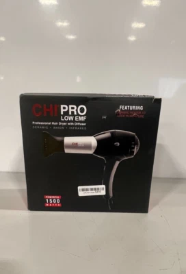 CHI PRO LOW EMF Professional Black Hair Dryer with Diffuser - Image 1 of 2