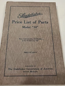 1912 Studebaker Parts list Book Model 30 Original manual - Picture 1 of 3