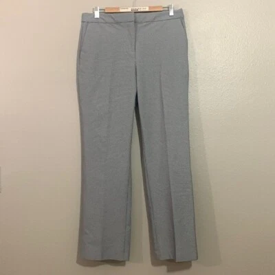 Pantalones Joie para mujer 10 pata de gallo pierna recta negro blanco tiro alto cintura cremallera Foto 1 de 4