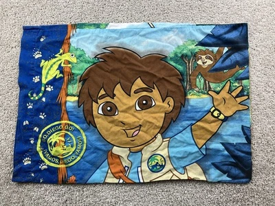 Vintage Go Diego Go Twin flat sheet Pillow Case Nick JR 2006 Cotton Blend - Image 1 of 4