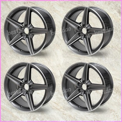 Set of 4 18 Inch Rims for Mercedes Benz C300 E300 E350 E450 C43 E63 AMG Wheels Foto 1 de 4