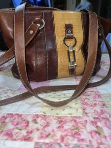 Borsa a tracolla vintage Aigner in vera pelle marrone cognac - Foto 1 di 10
