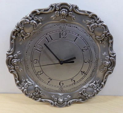 Olde Country Reproductions Pewtarex Pewter 11" Clock - Tested and Works - Image 1 of 4