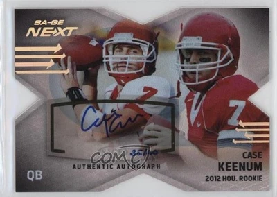 2012 SAGE Next Die-Cut /40 Case Keenum #SA-29 Rookie Auto RC - Image 1 of 2