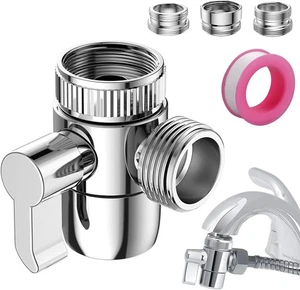 Faucet Diverter Valve with Aerator, 3-Way Diverter Valve for Hand Held Shower - Picture 1 of 7