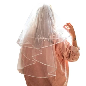 Bride To Be Veils Breathable Tulle Seethrough Wedding Veils For Formal Occasion - Picture 1 of 8