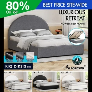 ALFORDSON Bed Frame Queen Double King Single Gas Lift-up Storage Leather Boucle - Picture 1 of 239