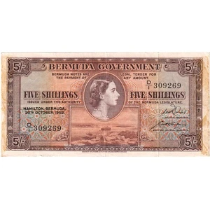 [#336770] Bermuda, 5 Shillings, 1952-10-20, EF - Picture 1 of 2