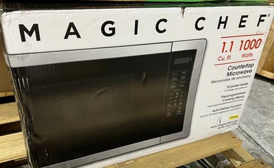 Magic Chef 1.1 cu. ft. Countertop Microwave Stainless Steel with Digital Touch - Image 1 of 3