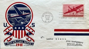  LW Staehle C25-21 6 center Air Mail Air Mail Series of 1941  - Picture 1 of 1