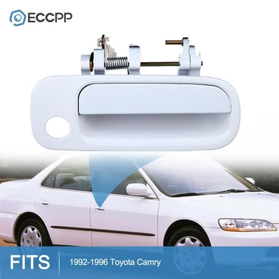 1Pc Door Handle for 1992-96 Toyota Camry White Exterior Front Right Side FR - Image 1 of 4