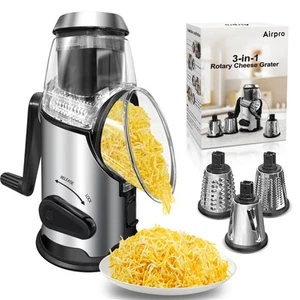 Rotary Cheese Grater with Handle - Vegetable Shredder - Picture 1 of 8