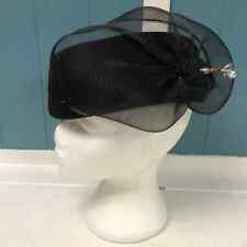 Vintage 100% wool hat with mesh and hat pin WPL 4384