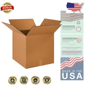 18x18x18 Inch Cardboard Boxes, 10 Bulk - Durable Packing for Small Businesses - Picture 1 of 6
