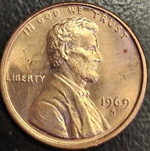 1969-S Lincoln Memorial Cent***STRONG Machine Doubling***