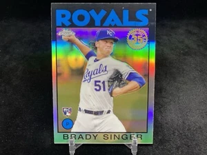 BRADY SINGER 2021 TOPPS CHROME #86BC-25 35TH ANNIV. 1986 ROOKIE INSERT / ROYALS - Picture 1 of 2