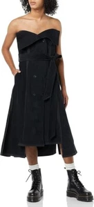 MAKING THE CUT Women's Deconstructed Strapless Coat Dress 2X BLACK - Picture 1 of 1