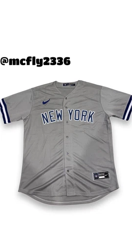 Aaron Judge #99 New York Yankees Nike Men's Embroidered Jersey Gray Size Large Cover